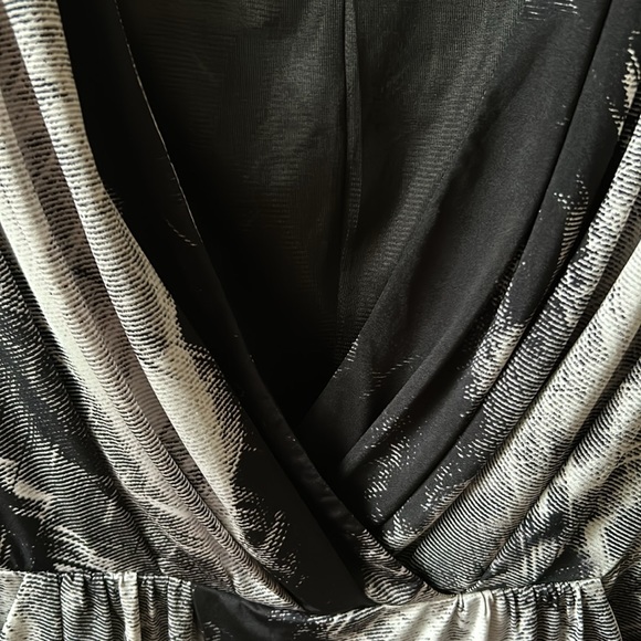 Black and white Mini Sleeveless Spring Summer Dress with Pockets Size L - Picture 4 of 8